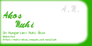 akos muhi business card